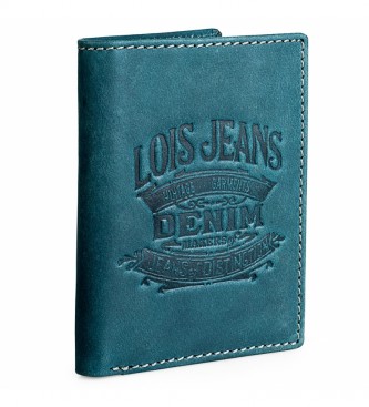 Lois Jeans Lederen portemonnee 201718 blauw -8x11 cm