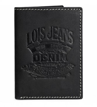 Lois Leather wallet purse 201718 black -8x11 cm