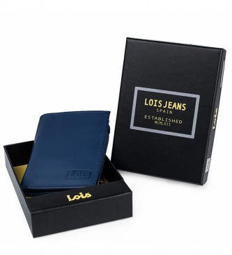 Lois Leather wallet purse 202053 blue -8,3x10 cm