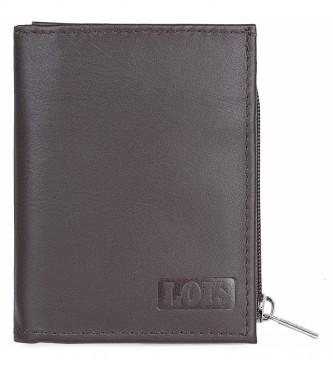 Lois Leather wallet wallet 202053 brown osccuro -8,3x10 cm