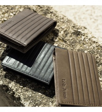 Lois Jeans Lederen portefeuille met RFID-bescherming LOIS 202207 kleur bruin