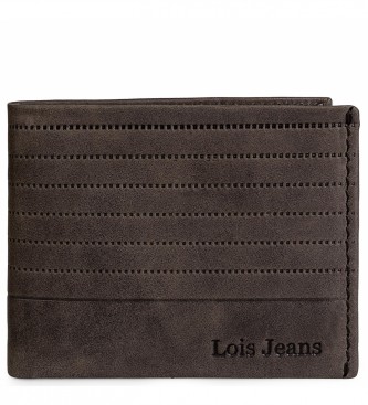 Lois Jeans Lederen portefeuille met RFID-bescherming LOIS 202207 kleur bruin