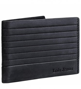Lois Jeans Leather wallet with RFID protection LOIS 202207 black colour