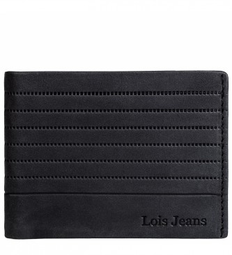 Lois Jeans Lederen portefeuille met RFID-bescherming LOIS 202207 kleur zwart