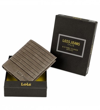 Lois Jeans Portafoglio in pelle con protezione RFID LOIS 202217 color cammello