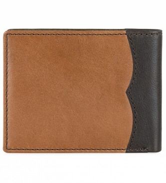 Lois Jeans Usnjena denarnica z zaščito RFID LOIS 203207 rjave barve