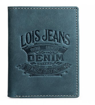 Lois Jeans Skórzany portfel 201717 Niebieski -10X8 Cm