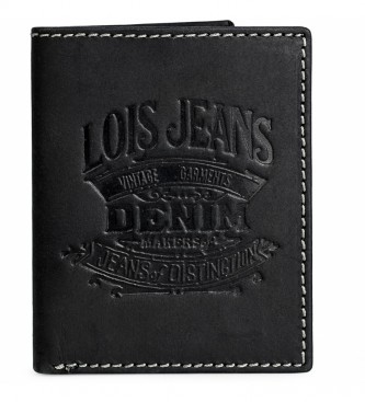Lois Leather wallet 201717 black -10x8 cm
