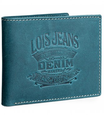 Lois Leather wallet 201707 blue 11,5x9 cm
