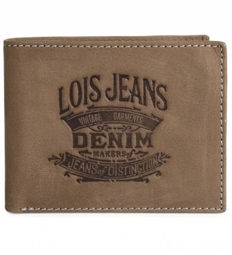 Lois Leather wallet 201707 brown 11,5x9 cm