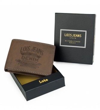 Lois Leather wallet 201707 brown 11,5x9 cm