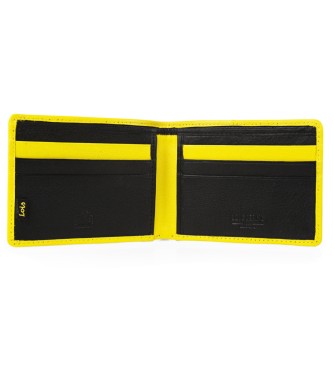 Lois Jeans Skórzany portfel RFID 206708 kolor czarno-żółty