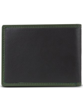 Lois Jeans RFID leather wallet 206708 black-khaki colour