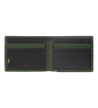 Lois Jeans Skórzany portfel RFID 206708 kolor czarny-khaki