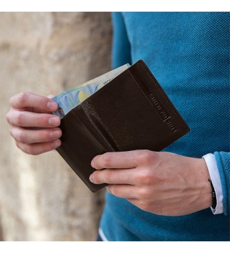 Lois Jeans Skórzany portfel RFID 202606 w kolorze brązowym