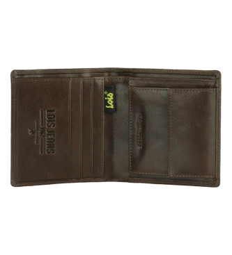 Lois Jeans Skórzany portfel RFID 202606 w kolorze brązowym