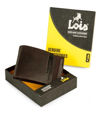Lois Jeans Lederen portemonnee RFID 202611 kleur bruin