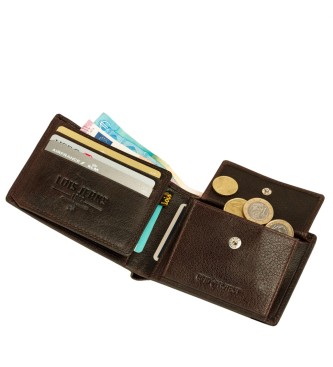 Lois Jeans Lederen portemonnee RFID 202611 kleur bruin