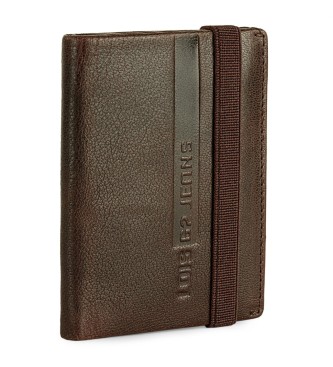Lois Jeans Skórzany portfel RFID 202618 w kolorze brązowym