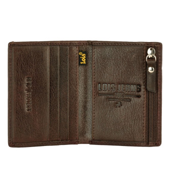 Lois Jeans Skórzany portfel RFID 202618 w kolorze brązowym