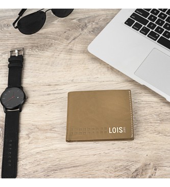 Lois Jeans RFID leather wallet 205507 khaki-leather colour