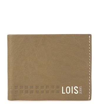 Lois Jeans Carteira RFID em pele 205507 cor de pele de caqui