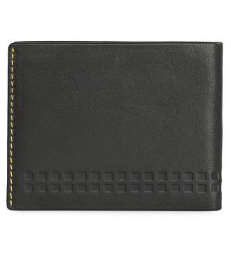 Lois Jeans Skórzany portfel RFID 205507 w kolorze czarno-żółtym