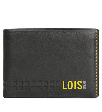 Lois Jeans Wallets 205586 black-yellow colour