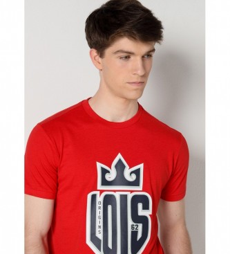 Lois Jeans T-shirt de manga curta vermelha
