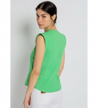Lois Jeans Zielona koszulka z krótkim rękawem