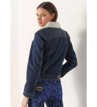 Lois Jeans Denim jacket with navy fleece