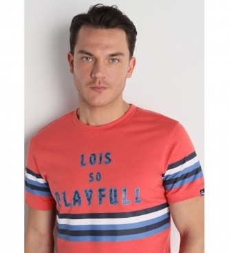 Lois Jeans LOIS JEANS - Playfull T-shirt met korte mouwen rood