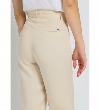 Lois Jeans Chino Trousers - Loose Pleat off white
