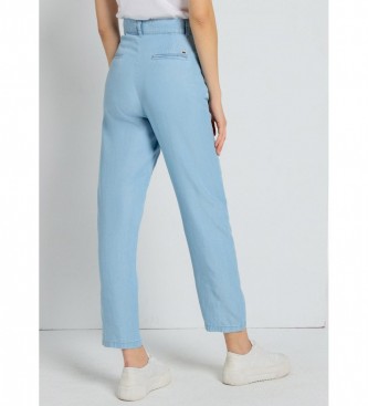 Lois Jeans Chino Trousers - Loose Pleat blue