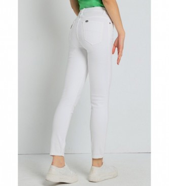Lois Jeans Pantaloni box medi - Caviglia skinny a vita alta bianchi