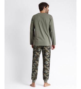 Lois Jeans Lngrmad pyjamas med kamouflagemnster  