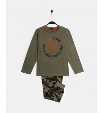Lois Jeans Long Sleeve Camouflage Pajamas for Boys