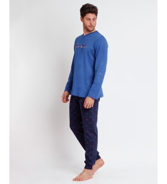 Lois Jeans Pyjama Lange Mouw Intermitterend Blauw