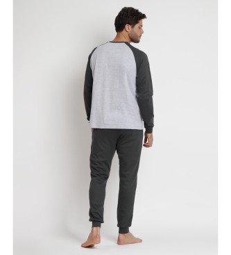 Lois Jeans Motorsport Long Sleeve Pyjamas grey