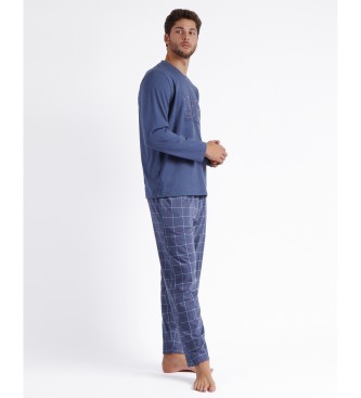 Lois Jeans Pyjama norvgien  manches longues bleu