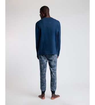 Lois Jeans Pigiama texano a maniche lunghe blu scuro