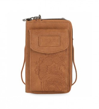 Lois Mini bolsa de carteira para telemóvel 302661 camelo -11x18,5x2,5cm