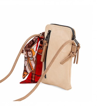 Lois Jeans Mini sac pour tlphone portable 310721 beige -11x17,5x1cm