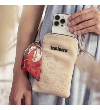 Lois Jeans Mini torbica za mobilni telefon 310721 bež -11x17,5x1cm