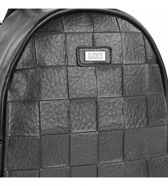 Lois Jeans Anti-theft backpack black -23x27x11cm