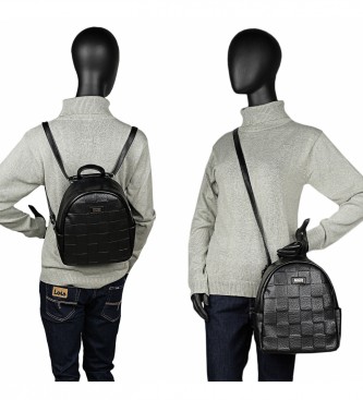 Lois Jeans Anti-theft backpack black -23x27x11cm