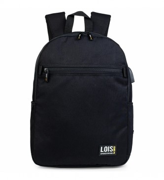 Lois Backpack with Usb 305436 -29x39x13 cm- black