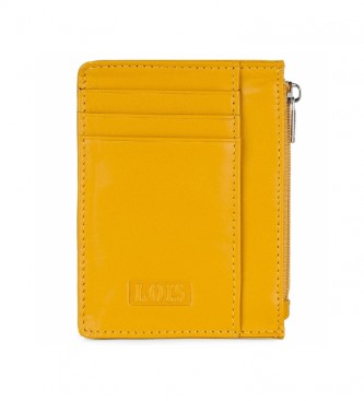 Lois Leather wallet 202004 Ochre -8,3x11,3x1cm