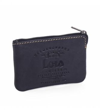 Lois Leather Purse 11002 Black -10x7cm