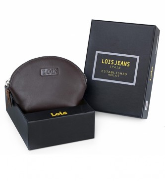 Lois Leather wallet 202054 Dark Brown -11x8,5x3,5cm